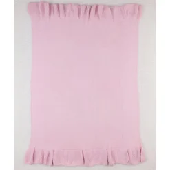 Manta con volantes y bordado de corazones*Prenatal