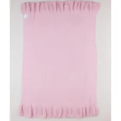 Manta con volantes y bordado de corazones*Prenatal