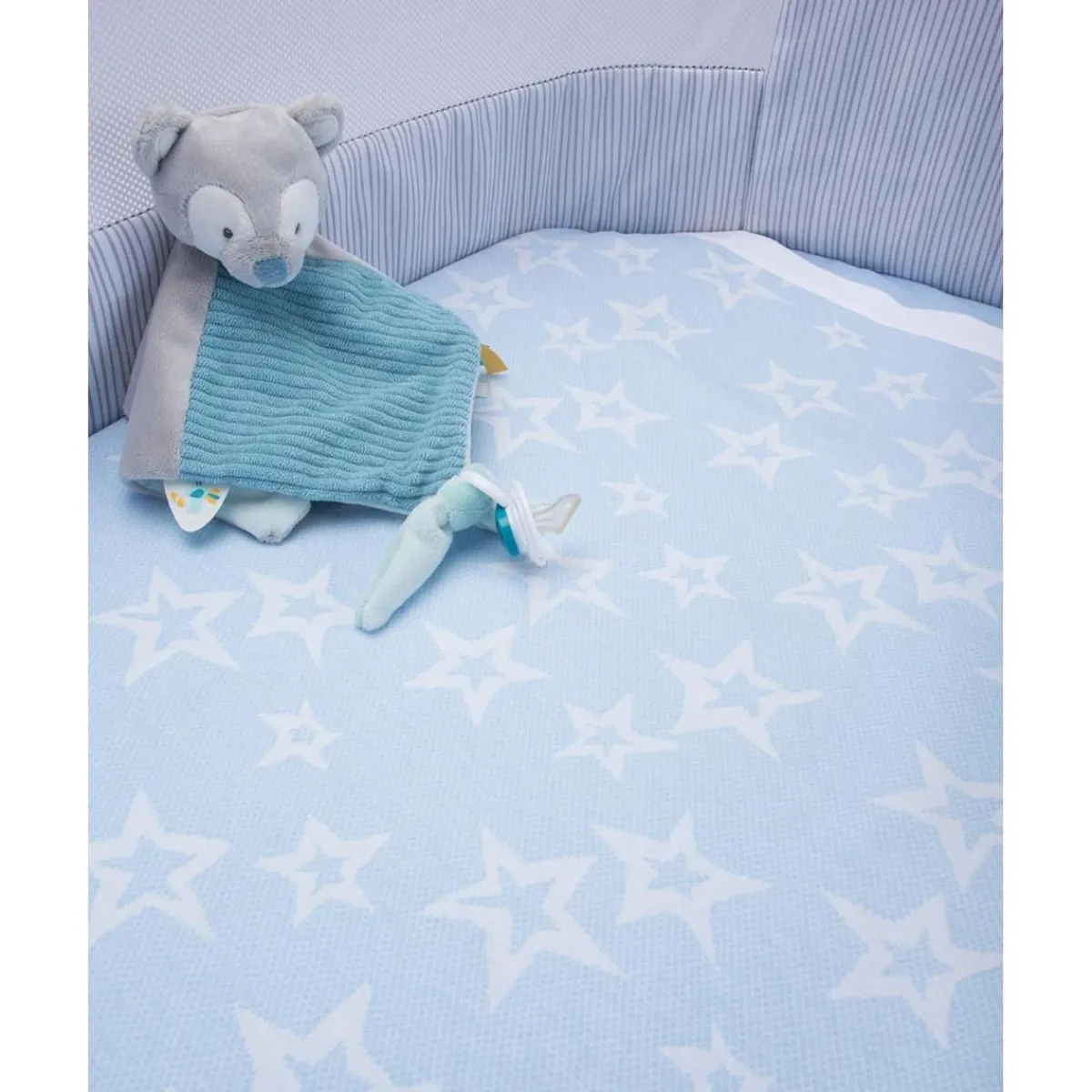 Online Manta de Cuna Azul con Estrellas Ropa De Cama·Sábanas Y Mantas|Recién Nacido·Ropa De Cama