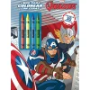 New Marvel - Los Vengadores - Libro de actividades para colorear con ceras: Los Vengadores ㅤ Juguetes Educativos Y Libros