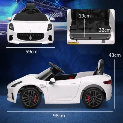 Outlet Maserati Gran Turismo Folgore eléctrico Blanco Vehículos De Batería O A Pedales