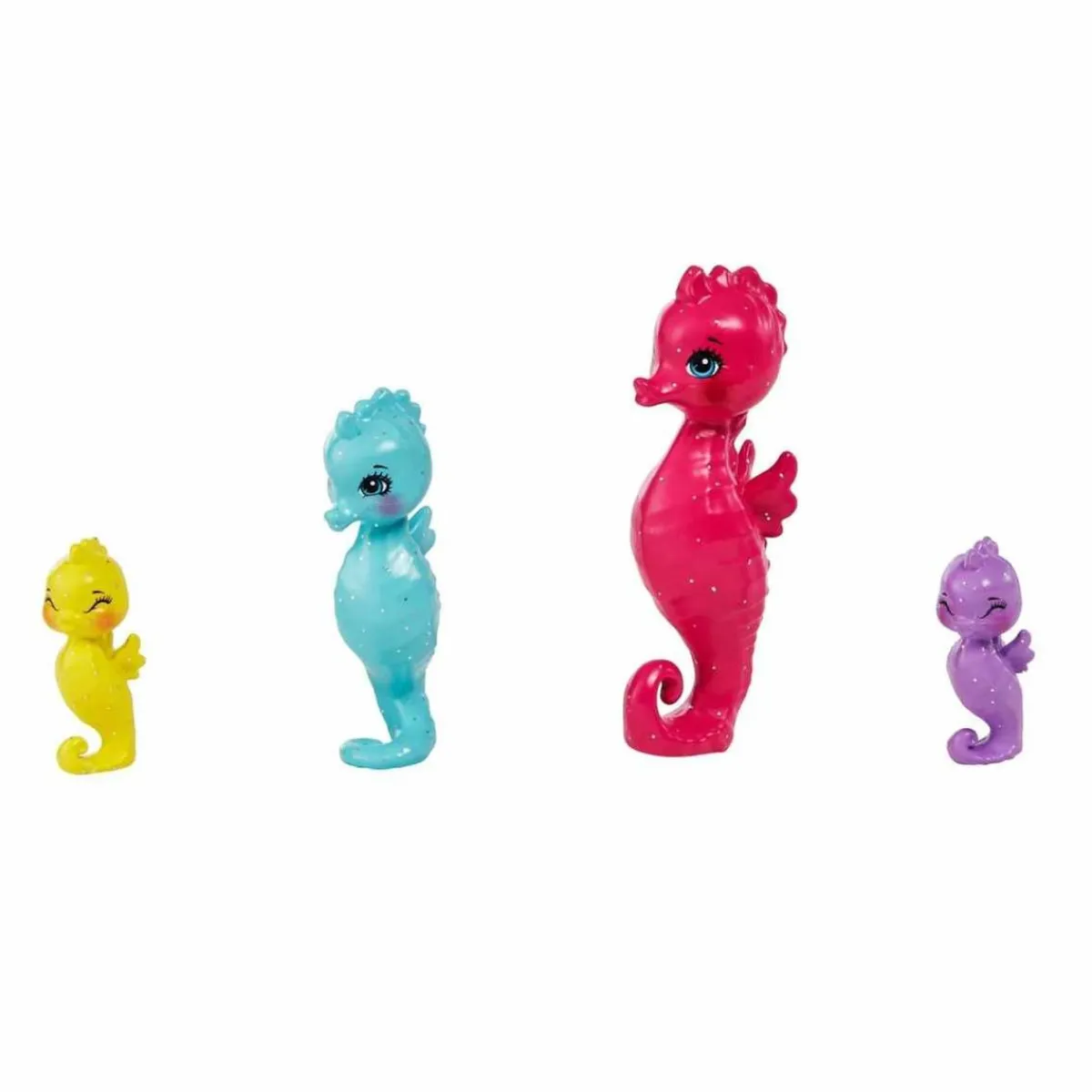 - Enchantimals - Ocean Kingdom muñeca Sedda Sea Horse con familia de caballitos de mar ㅤ*MATTEL New