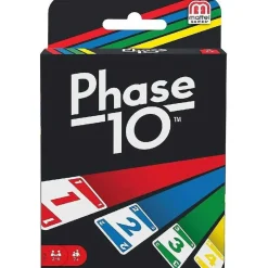 - Juego de cartas Phase 10 inspirado en Rummy para fases familiares ㅤ*MATTEL Hot