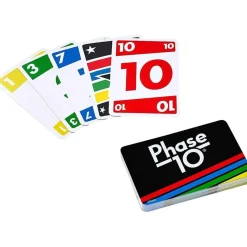 - Juego de cartas Phase 10 inspirado en Rummy para fases familiares ㅤ*MATTEL Hot