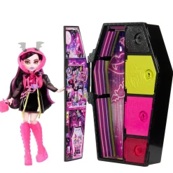 Discount - Monster High - Muñeca Draculaura Neon Frights con accesorios luminosos ㅤ Muñecas