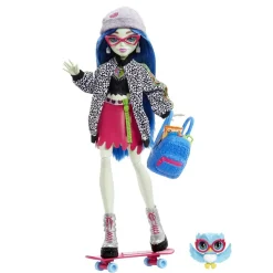 - Monster High - Muñeca Ghoulia con mascota y accesorios ㅤ*MATTEL Clearance