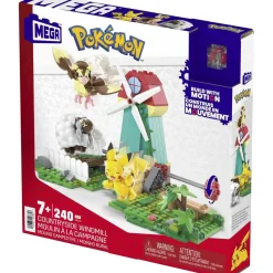- Pokemon - Construcción Pokémon con movimiento: Pikachu, Wooloo y Pidgey, 240 bloques ㅤ*MATTEL