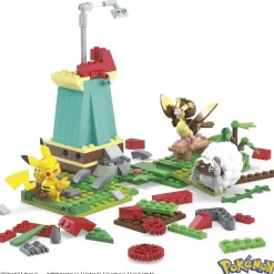 - Pokemon - Construcción Pokémon con movimiento: Pikachu, Wooloo y Pidgey, 240 bloques ㅤ*MATTEL