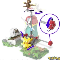 - Pokemon - Construcción Pokémon con movimiento: Pikachu, Wooloo y Pidgey, 240 bloques ㅤ*MATTEL