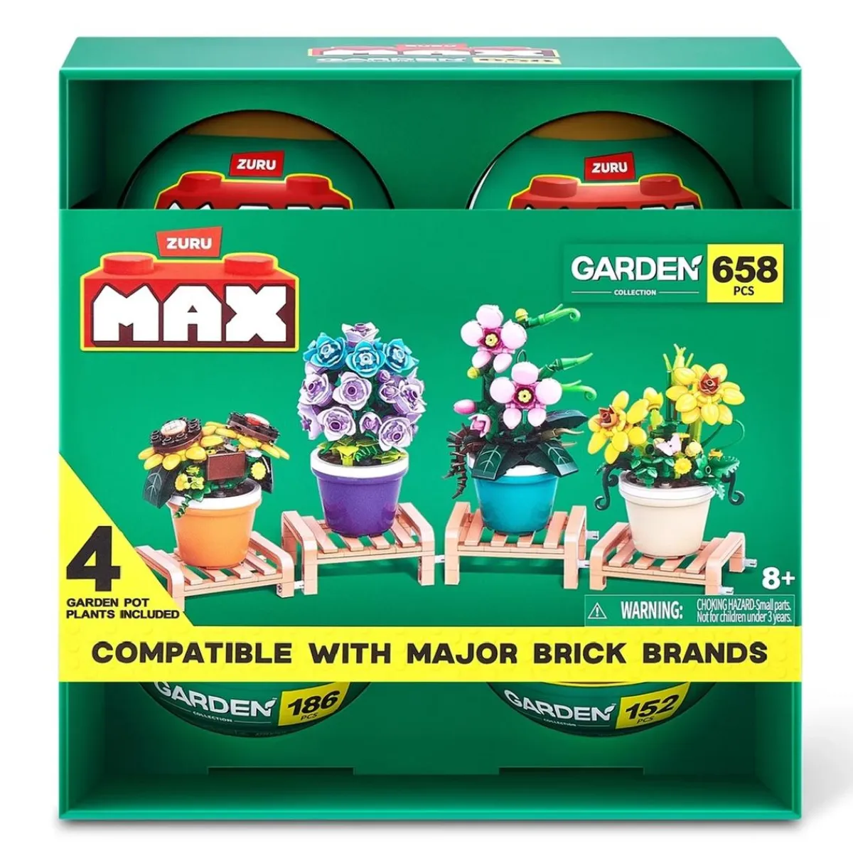 New MAX - Pack 4 Cápsulas Garden Juguetes De Construcción