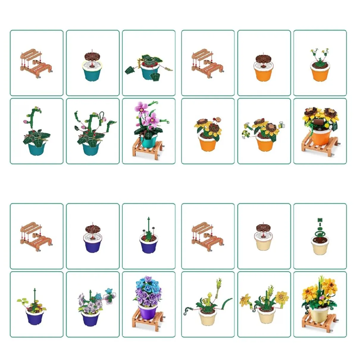 New MAX - Pack 4 Cápsulas Garden Juguetes De Construcción