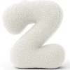- Almohada Infantil con Forma de Letra “Z” Color Blanco Roto “Bearly Z”*MEOWBABY Sale