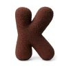 Hot - Almohada Infantil con Forma de Letra “K” Color Marrón Oscuro “Bearly K” Descanso·Colchones Y Almohadas
