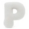 New - Almohada Infantil con Forma de Letra “P” Color Blanco Roto “Bearly P” Descanso·Colchones Y Almohadas