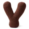 Discount - Almohada Infantil con Forma de Letra “Y” Color Marrón Oscuro “Bearly Y” Descanso·Colchones Y Almohadas