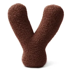 Discount - Almohada Infantil con Forma de Letra “Y” Color Marrón Oscuro “Bearly Y” Descanso·Colchones Y Almohadas