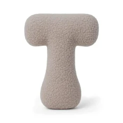 Discount - Almohada Infantil con Forma de Letra “T” Color Gris Claro “Bearly T” Descanso·Colchones Y Almohadas