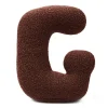 Outlet - Almohada Infantil con Forma de Letra “G” Color Marrón Oscuro “Bearly G” Descanso·Colchones Y Almohadas