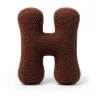 New - Almohada Infantil con Forma de Letra “H” Color Marrón Oscuro “Bearly H” Descanso·Colchones Y Almohadas