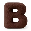 Outlet - Almohada Infantil con Forma de Letra “B” Color Marrón Oscuro “Bearly B” Descanso·Colchones Y Almohadas