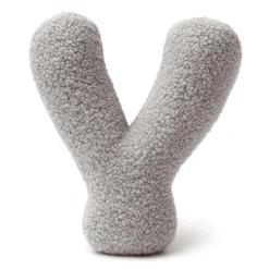 Outlet - Almohada Infantil con Forma de Letra “Y” Color Gris Claro “Bearly Y” Descanso·Colchones Y Almohadas