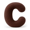 Best - Almohada Infantil con Forma de Letra “C” Color Marrón Oscuro “Bearly C” Descanso·Colchones Y Almohadas