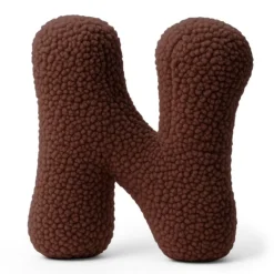 Online - Almohada Infantil con Forma de Letra “N” Color Marrón Oscuro “Bearly N” Descanso·Colchones Y Almohadas