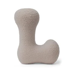 Outlet - Almohada Infantil con Forma de Letra “L” Color Gris Claro “Bearly L” Descanso·Colchones Y Almohadas