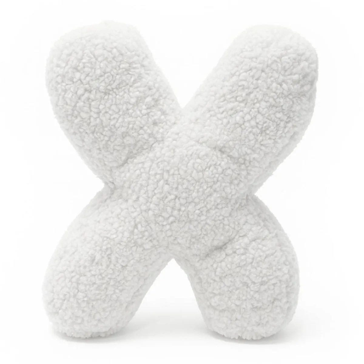 Hot - Almohada Infantil con Forma de Letra “X” Color Blanco Roto “Bearly X” Descanso·Colchones Y Almohadas
