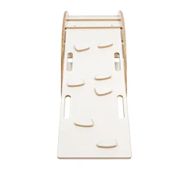 Hot - Mecedora Infantil Blanca con Escalera y Cojín Beige “Medium Dream Rocker White Wood” Entretenimiento·Hamacas Y Columpios