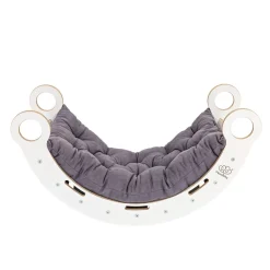 - Mecedora Infantil Blanca con Cojín Gris “Medium Dream Rocker White Wood”*MEOWBABY Outlet