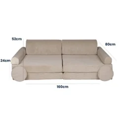 - Sofá de pana Premium infantil beige Entretenimiento·Hamacas Y Columpios|Estilo De Vida