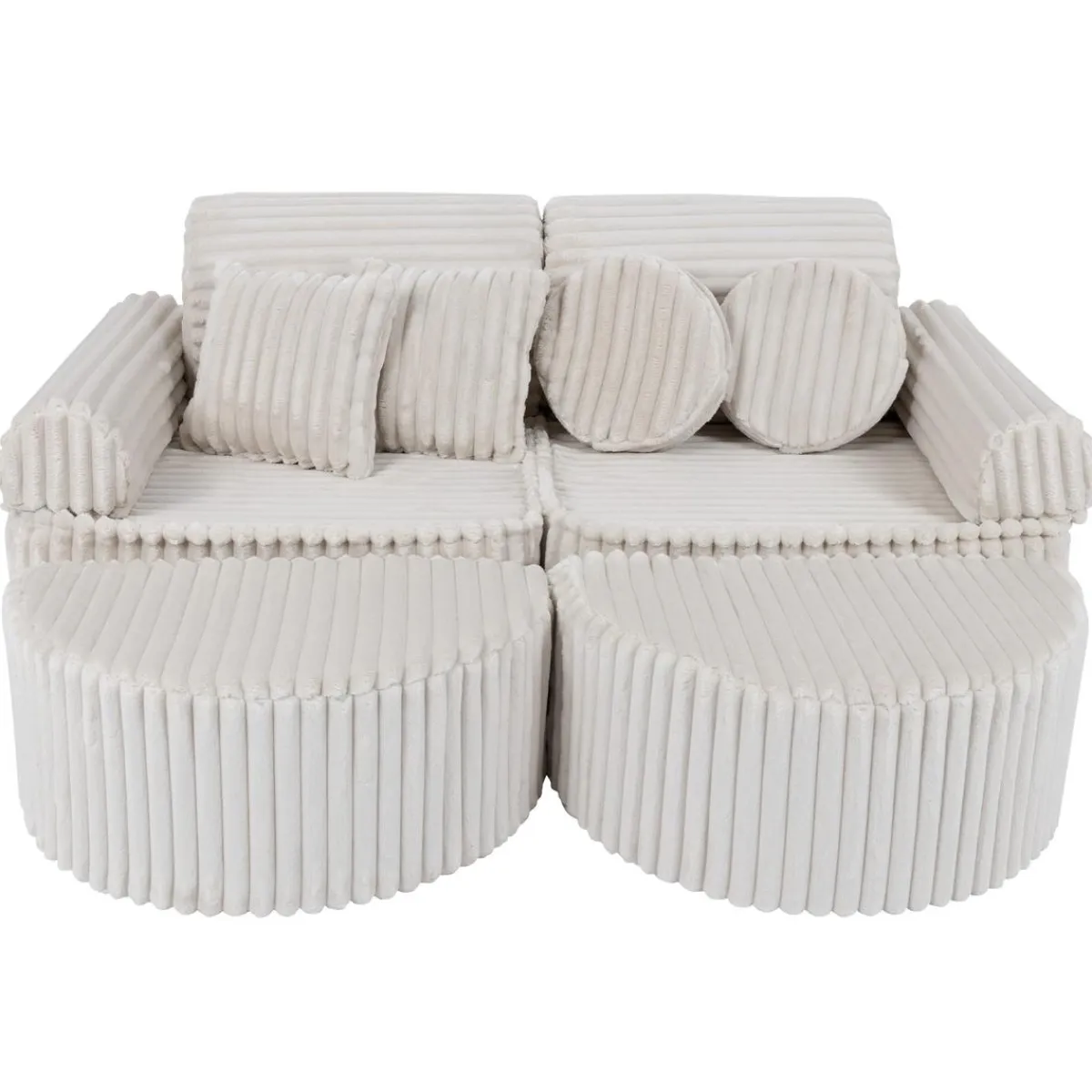 - Sofá Infantil Churros Pocket Max Color Blanco Algodón*MEOWBABY Outlet