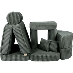 New - Sofá Infantil Churros Pocket Max Color Verde Pine Forest Entretenimiento·Hamacas Y Columpios|Estilo De Vida