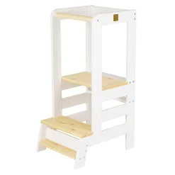 Clearance - Torre de aprendizaje de Madera blanca con Elementos Naturales Estilo De Vida