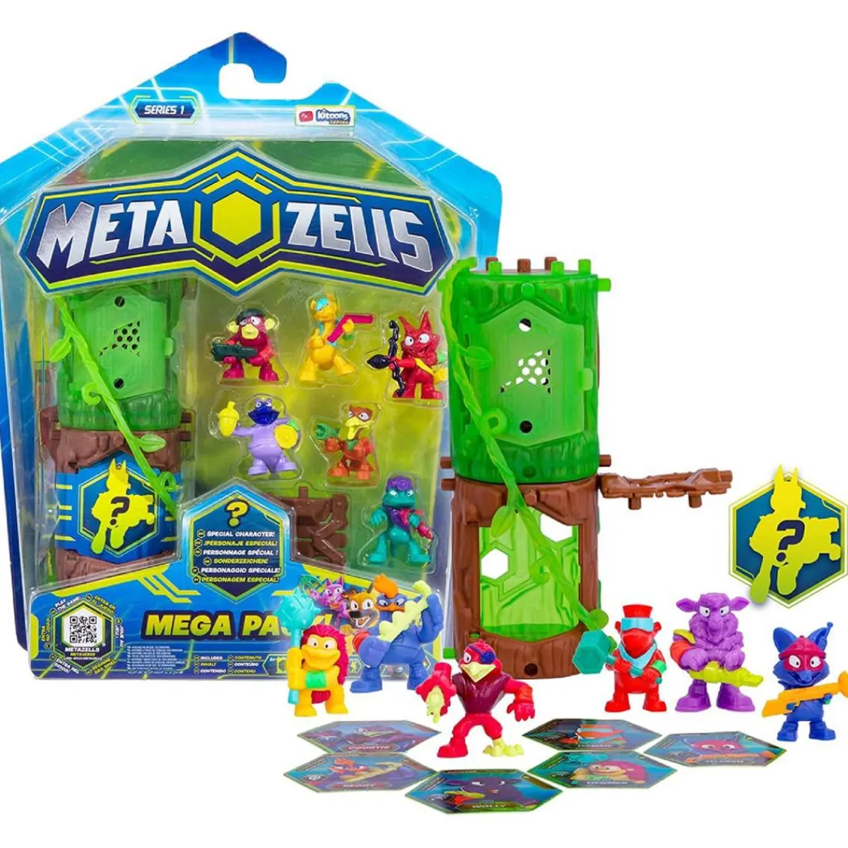 Metazells - Mega pack 7 figuras + 2 troncos serie 1*IMC Outlet