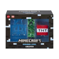 Minecraft - Figura articulada Creeper Nivel Diamante con accesorios ㅤ Figuras De Acción