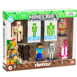 - Pack 6 figuras Topeez + 2 figuras sorpresa*MINECRAFT Best