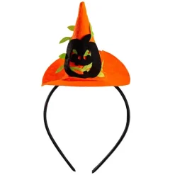 Mini sombrero de bruja con calabaza Disfraces|Halloween