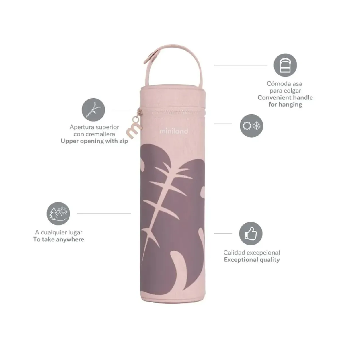 - Bolsa isotérmica Thermibag Leaves 500ml*MINILAND Online