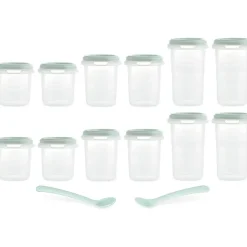 Sale - Pack 12 Recipientes Herméticos Graduados Multifunción ㅤ Preparación Comida Y Accesorios·Termos, Recipientes Y Contenedores