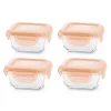 Discount - Set 4 Recipientes de Vidrio Naranja - Natursquare Bunny Preparación Comida Y Accesorios·Termos, Recipientes Y Contenedores