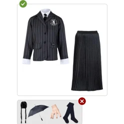 Miércoles Addams uniforme mujer XL*Funidelia Discount