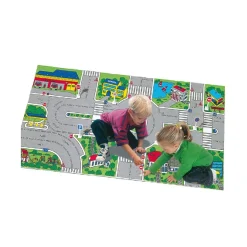 Best - Tapíz de tráfico y base ciudad con coches y señales Vehículos Y Circuitos