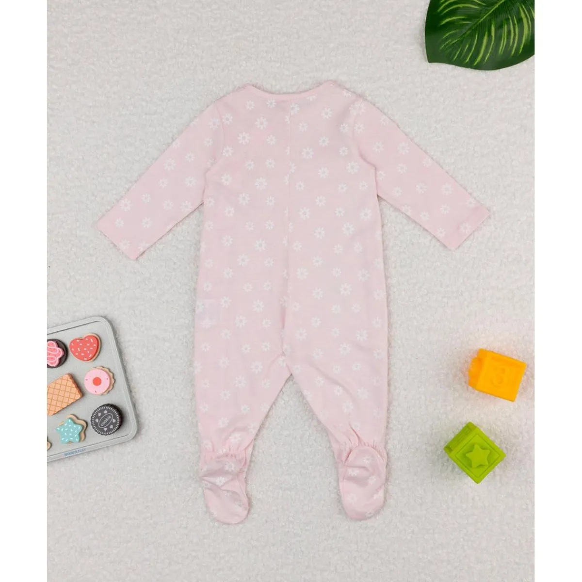 Discount Mono bebé rosa margaritas estampado completo Recién Nacido·Ropa Y Accesorios|Ropa Y Accesorios·Peleles