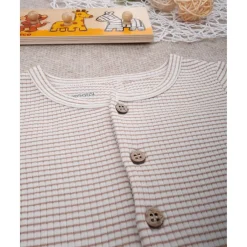 Mono para bebé de canalé beige*Prenatal Clearance