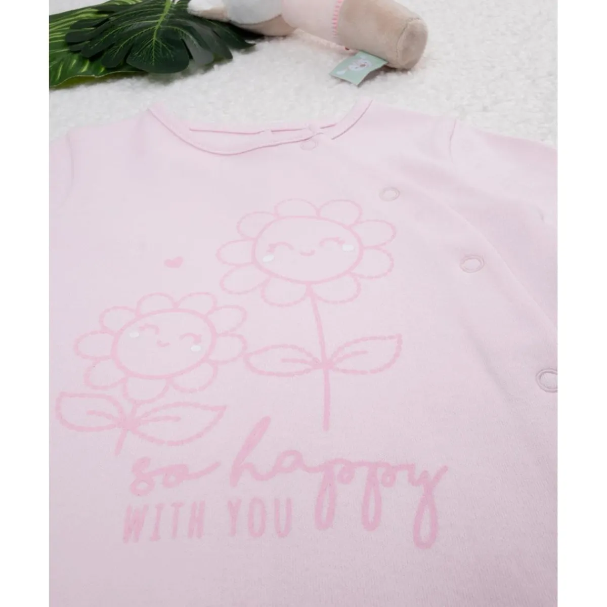 Mono rosa bebé flores estilizadas*Prenatal Online