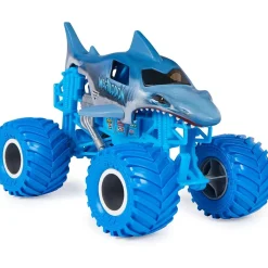 - Vehículo die cast Megalodon oscuro 1:24*MONSTER JAM New