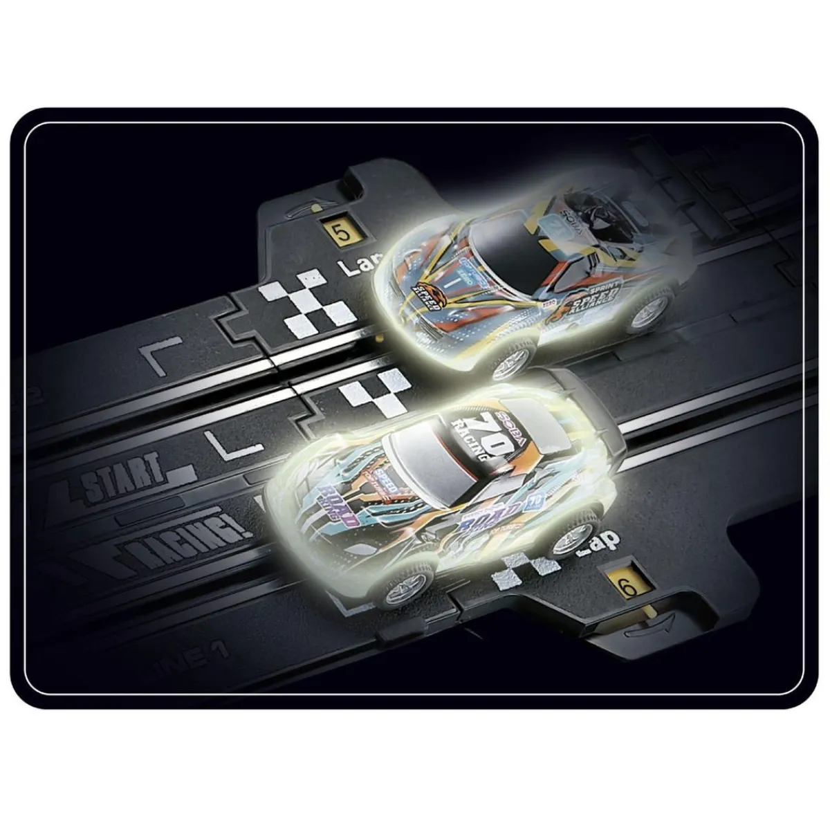 Motor & Co - Pista de Carreras Adrenaline Flash 7,4 m con dos Coches Vehículos Y Circuitos