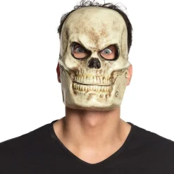 Sale Máscara facial de calavera con pino, en blanco ㅤ Disfraces|Halloween